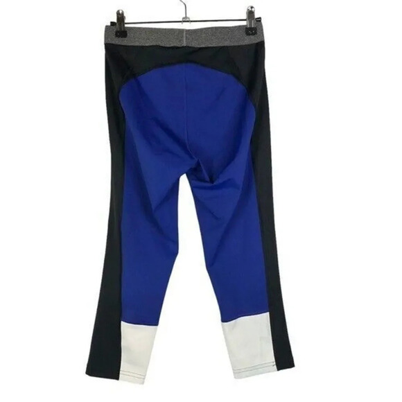 Athleta X Derek Lam 10C Blue & White Colorblock Cropped Athletic Leggings S - Picture 3 of 6